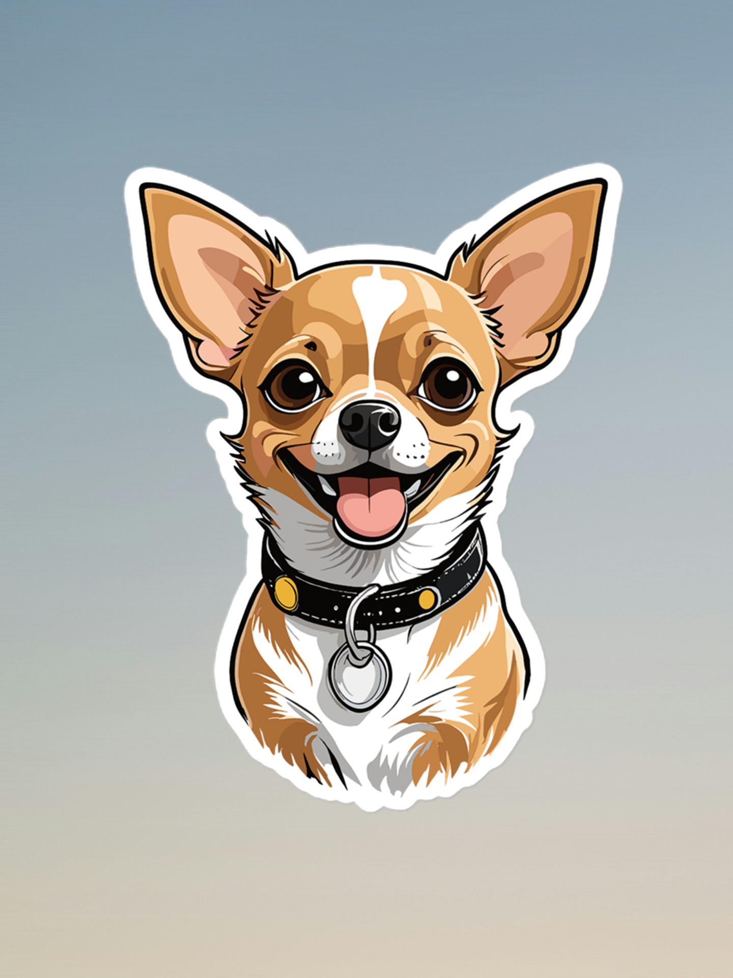 Happy Chihuahua Stickers.