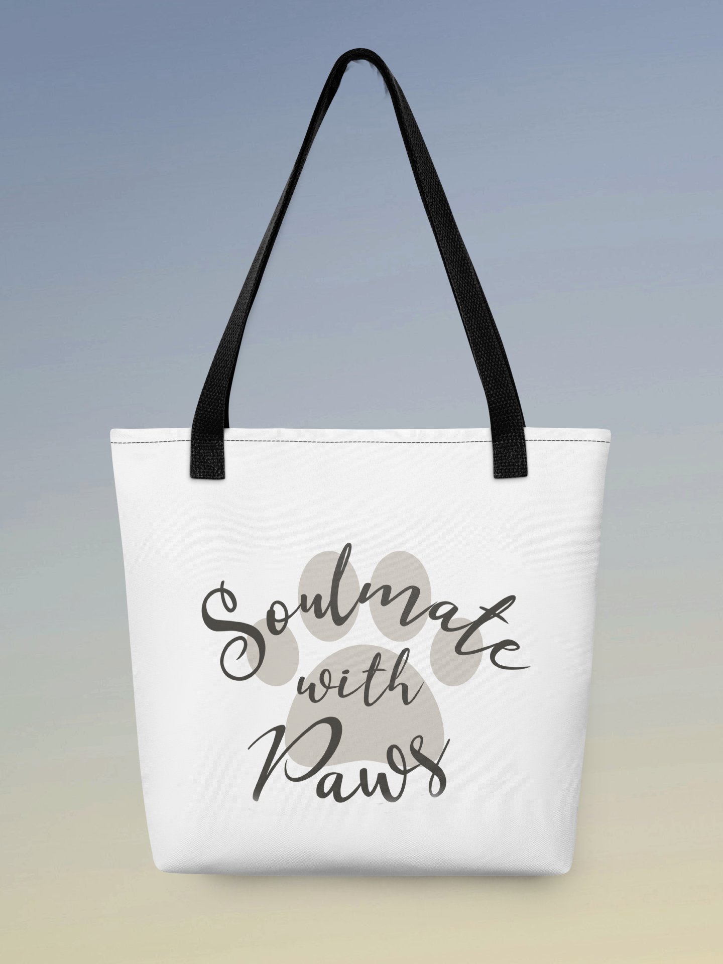 Soulmate with Paws Tote bag.