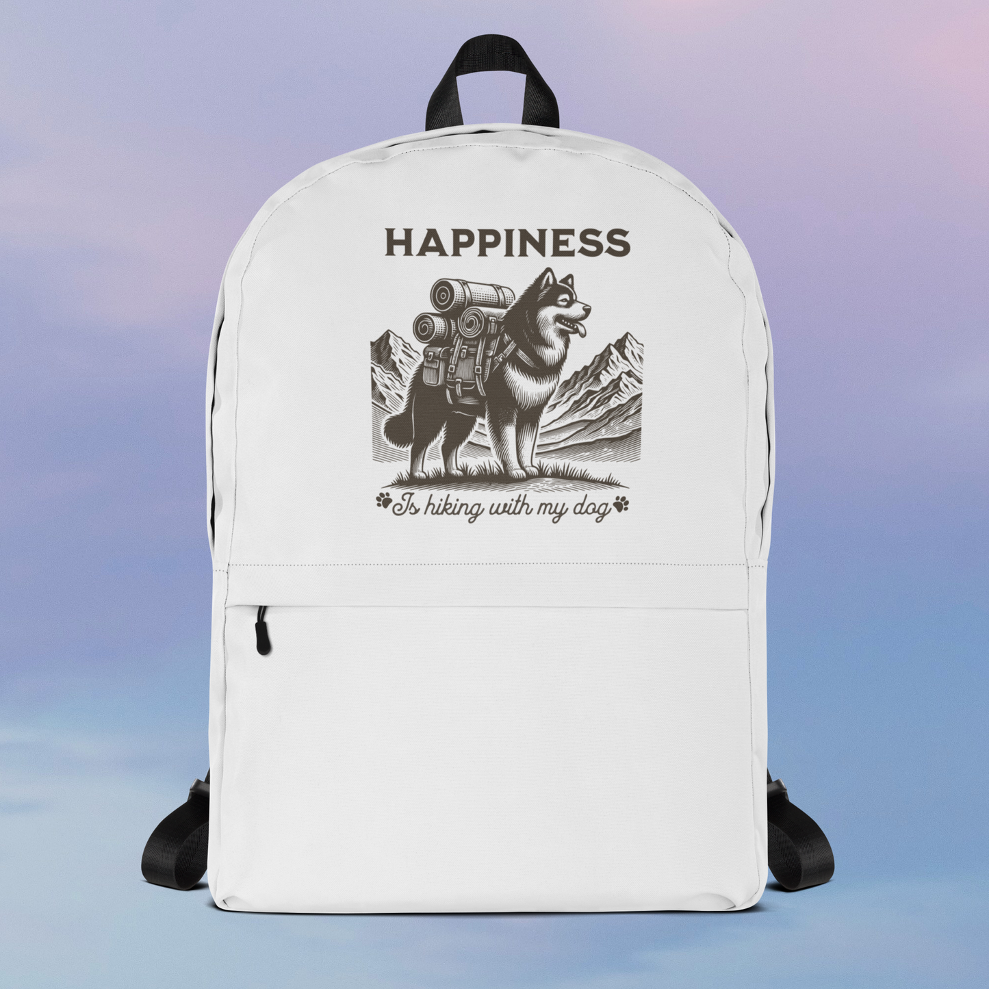 Happiness is hiking with my dog Backpacks.