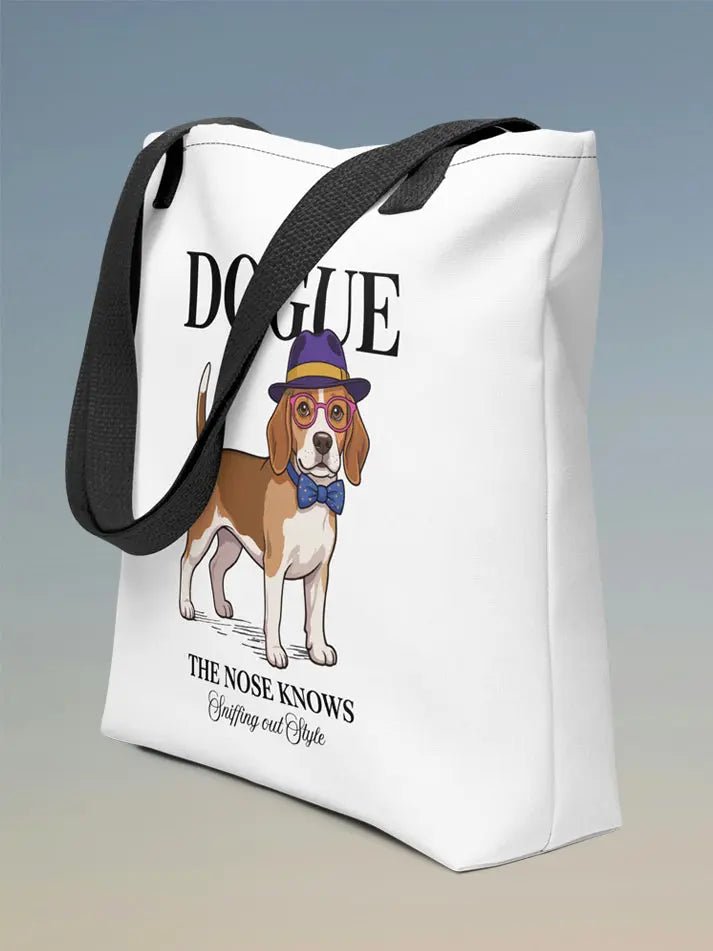 Beagle Tote Bag - The Nose Knows Design for Dog Lovers. - PrintsDog