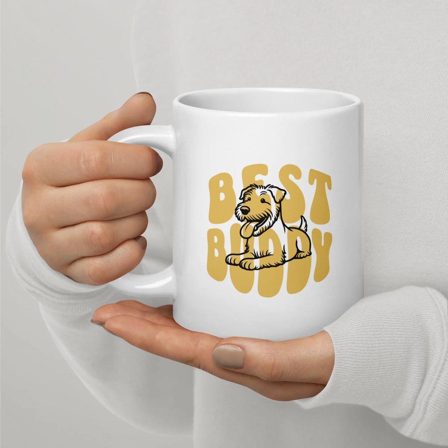 Best Buddy Mug - Ceramic Coffee Cup Gift for Dog Lovers. - PrintsDog