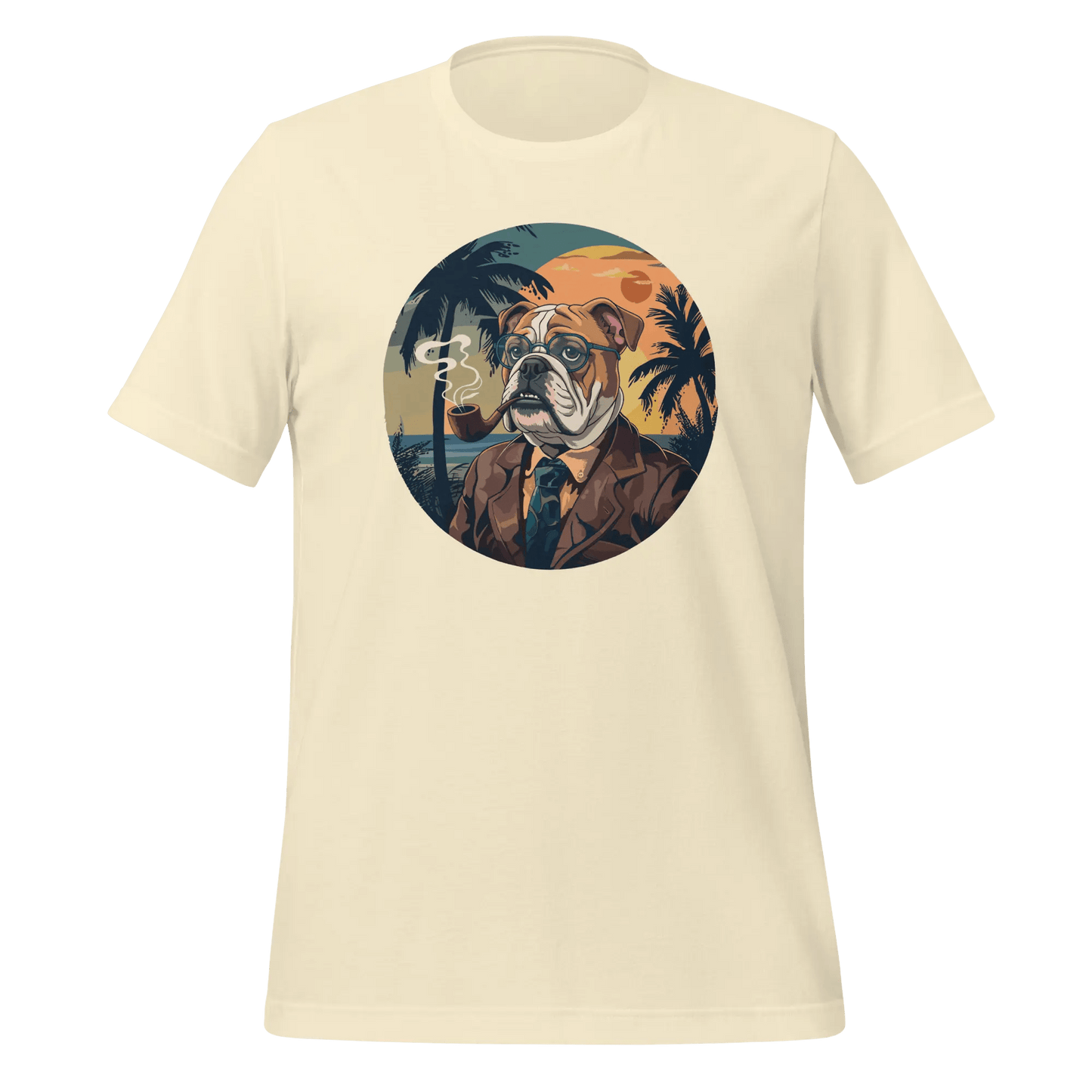 Bulldog T-Shirt - Vintage Gentleman Dog Tee in Suit & Glasses. - PrintsDog