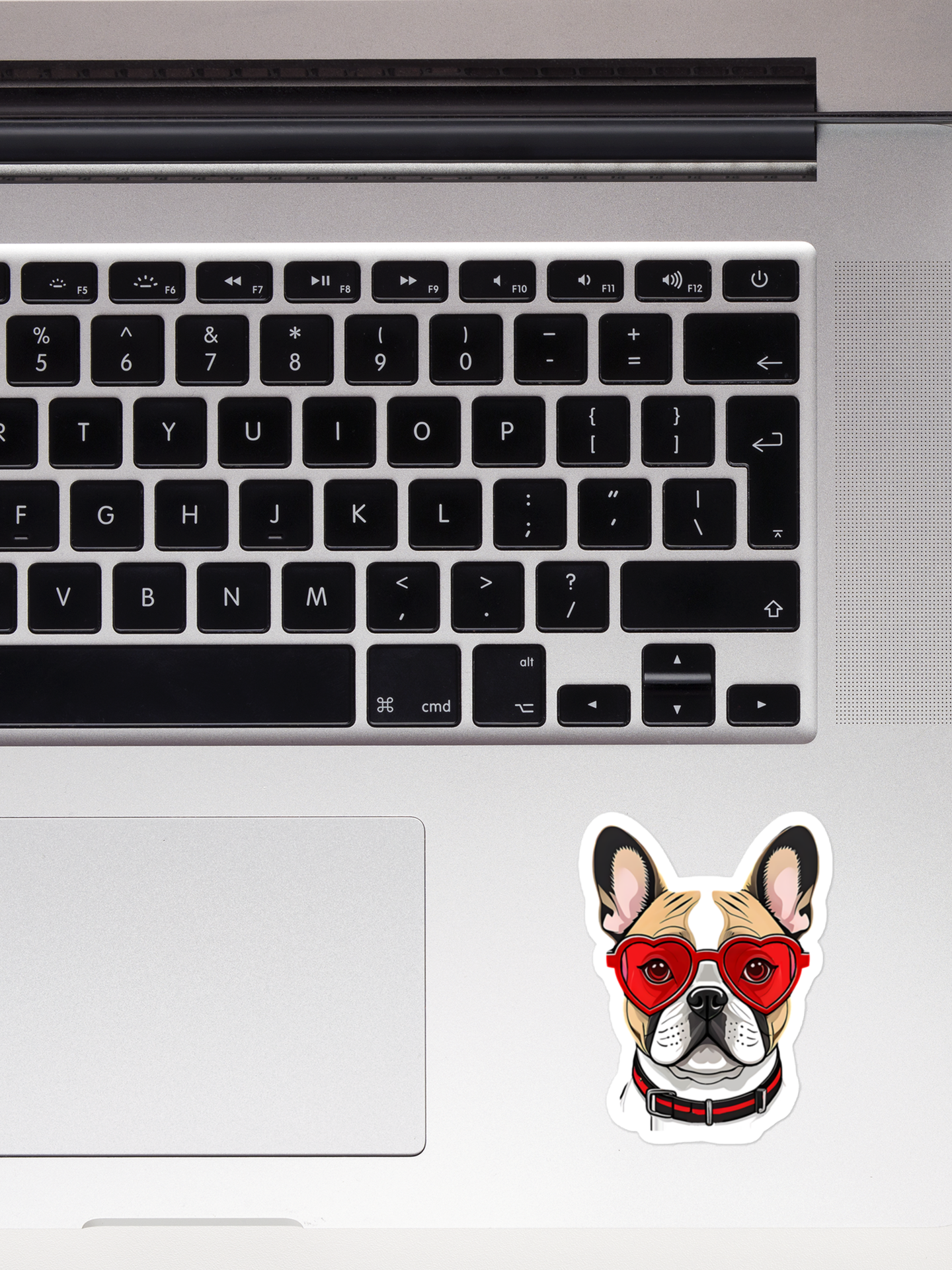 Bulldog in Red Glasses Stickers.