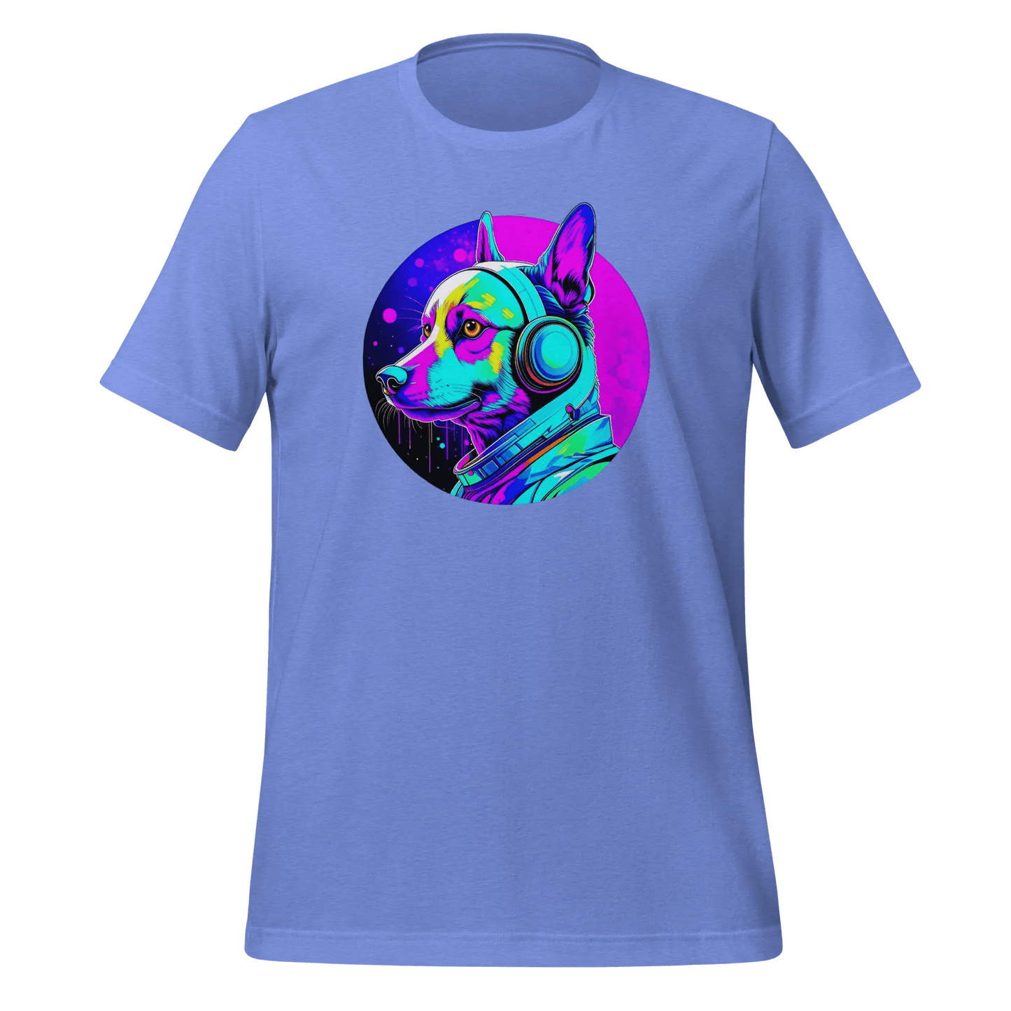 Colorful Dog T-Shirt - Dog Lover Tee "Music Sounds Better With My Dog" - PrintsDog