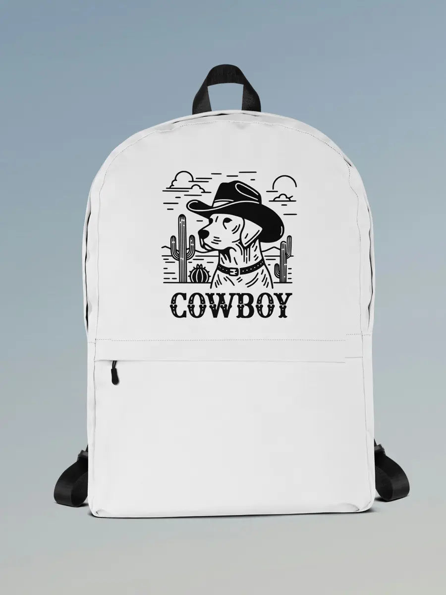 Cowboy Dog Backpack - Western Dog in Cowboy Hat Design for Dog Lovers. - PrintsDog
