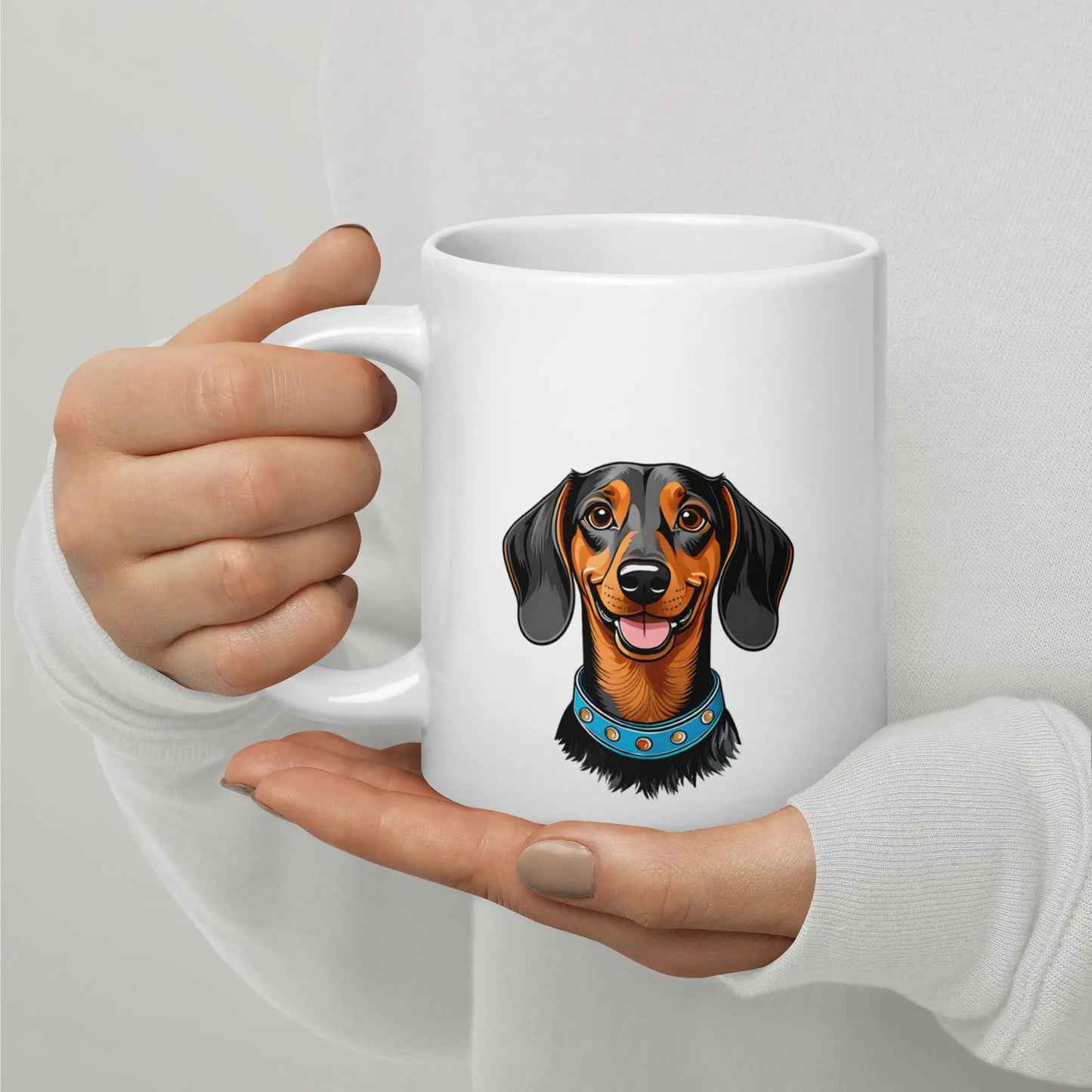 Dachshund Mug - Ceramic Coffee Cup Gift for Dachshund Lovers. - PrintsDog
