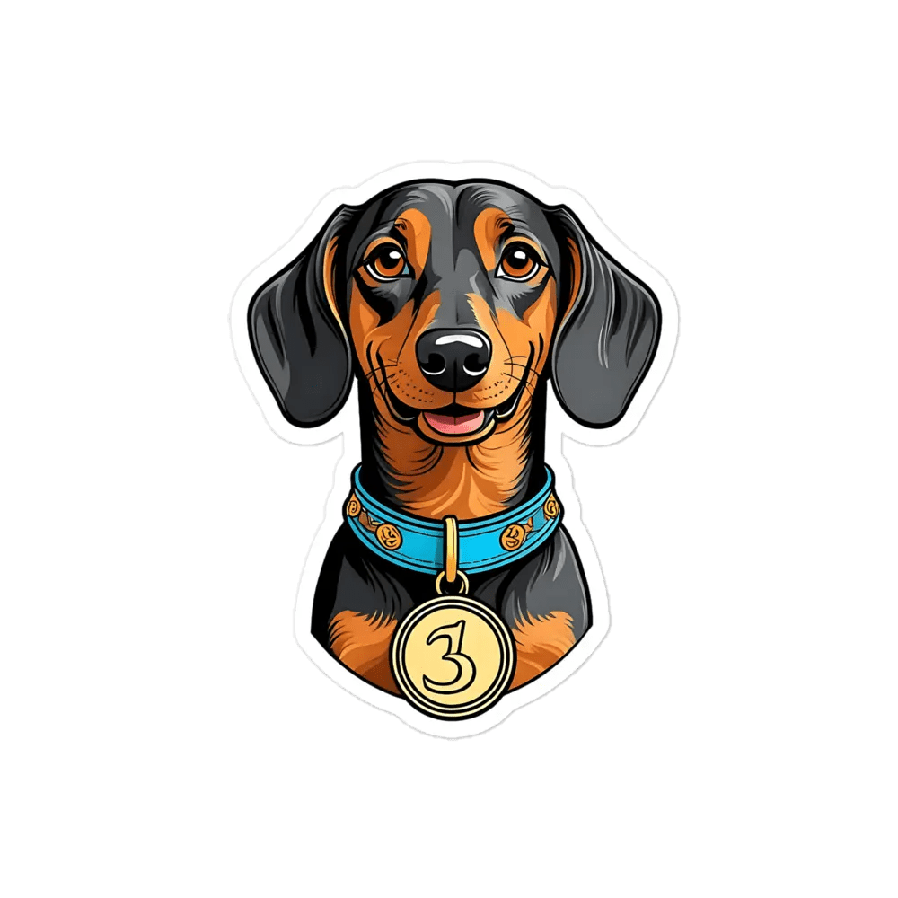 Dachshund Sticker - Waterproof Vinyl Decal for Laptop, Phone & Tablet. - PrintsDog