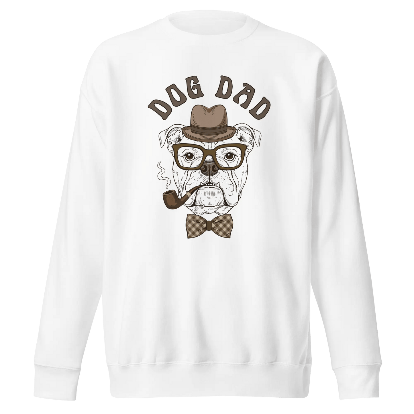 Dog Dad Sweatshirt - Vintage Bulldog Design for Dog Lovers. - PrintsDog