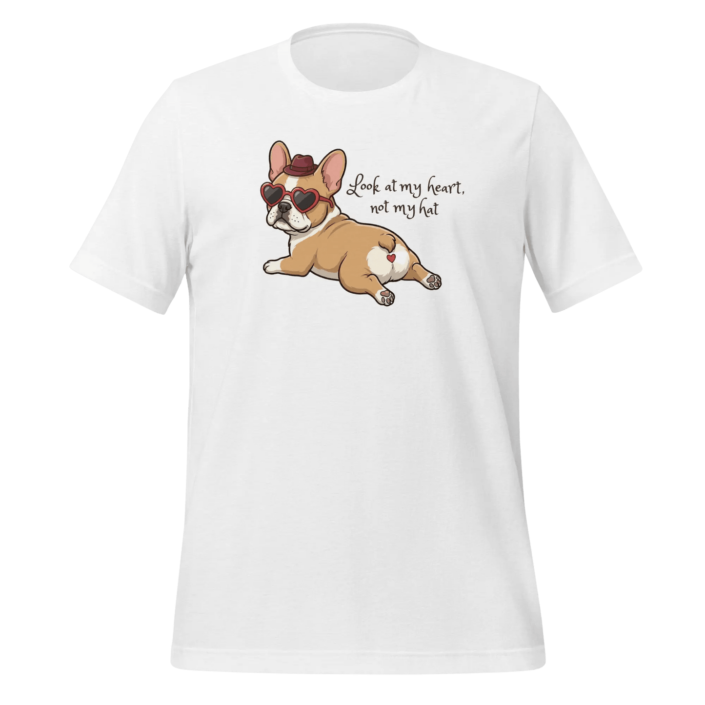 French Bulldog T-Shirt - Valentine's Day Dog Lover Gift "Look at My Heart" - PrintsDog