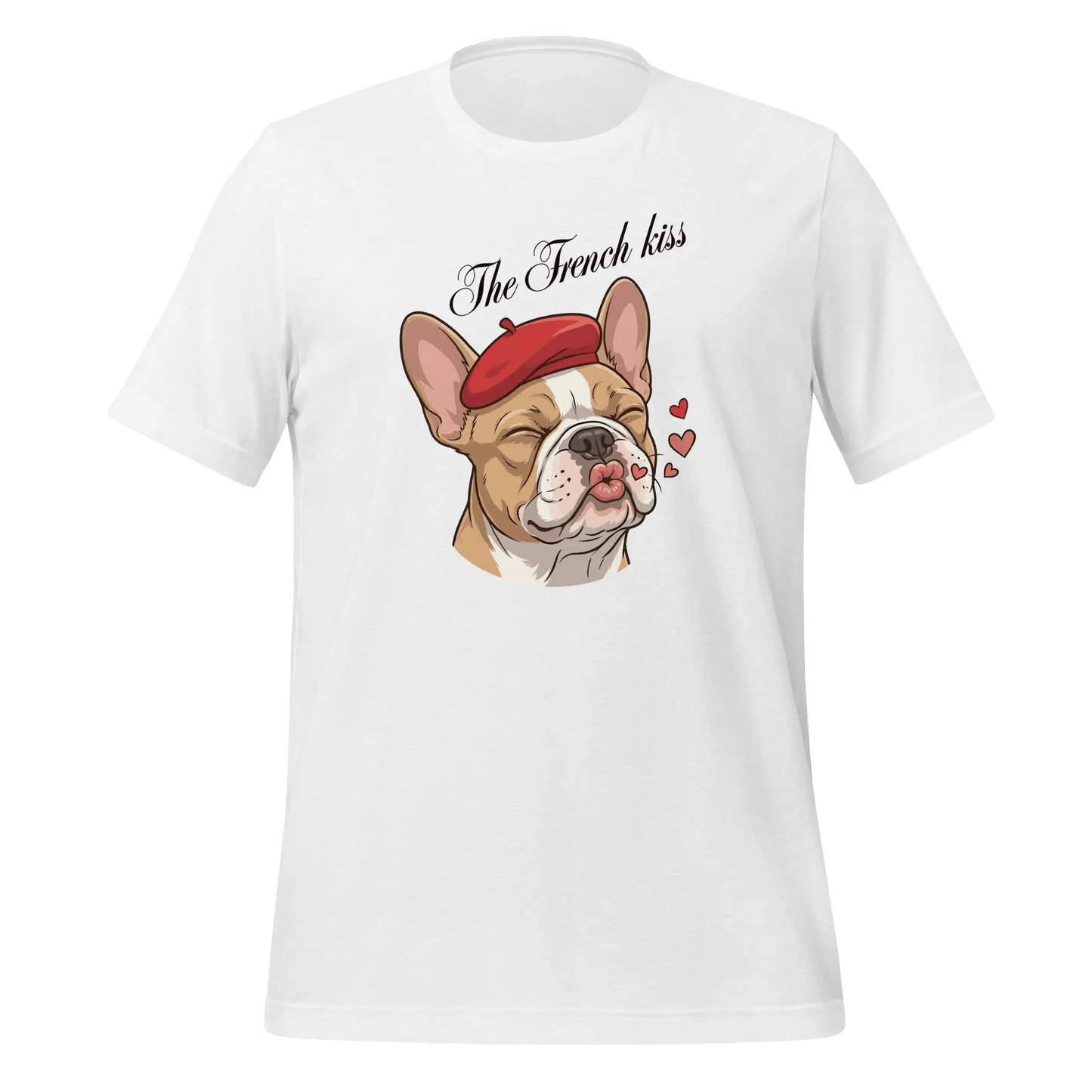 French Bulldog T-Shirt - Valentine's Day Dog Lover Gift "The French Kiss". - PrintsDog