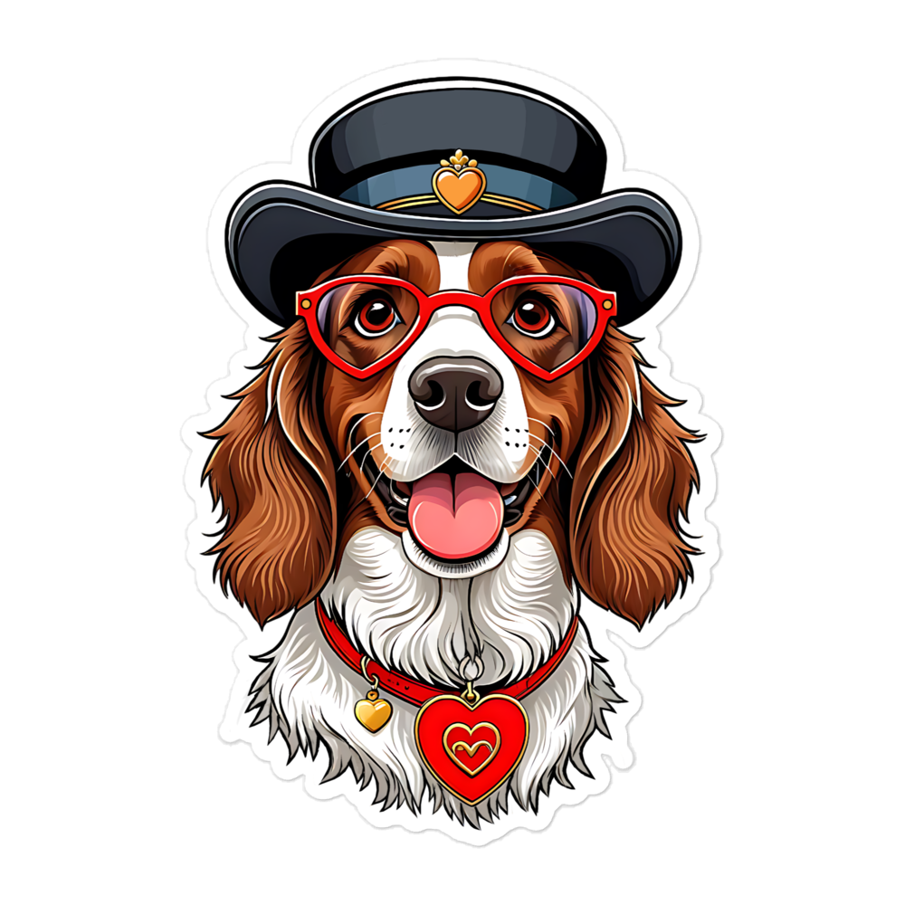 Spaniel in a Top Hat Stickers.