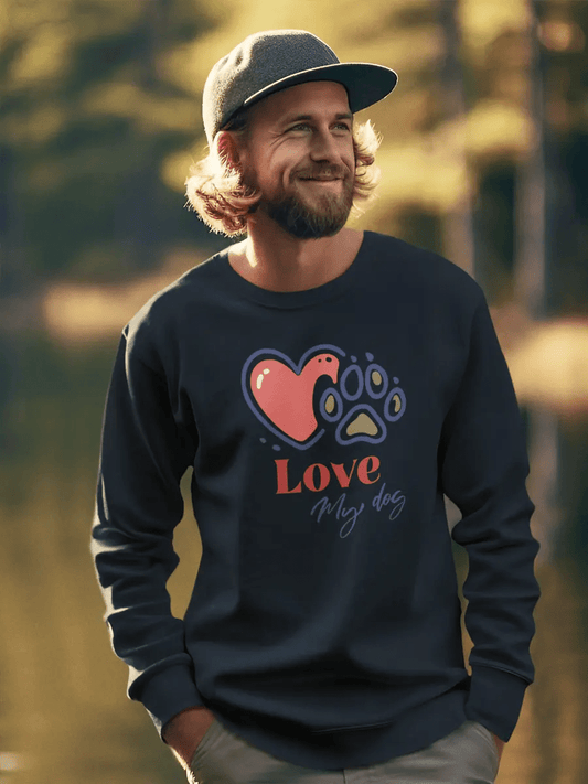 Love My Dog Sweatshirt - Cozy Gift for Dog Lovers. - PrintsDog