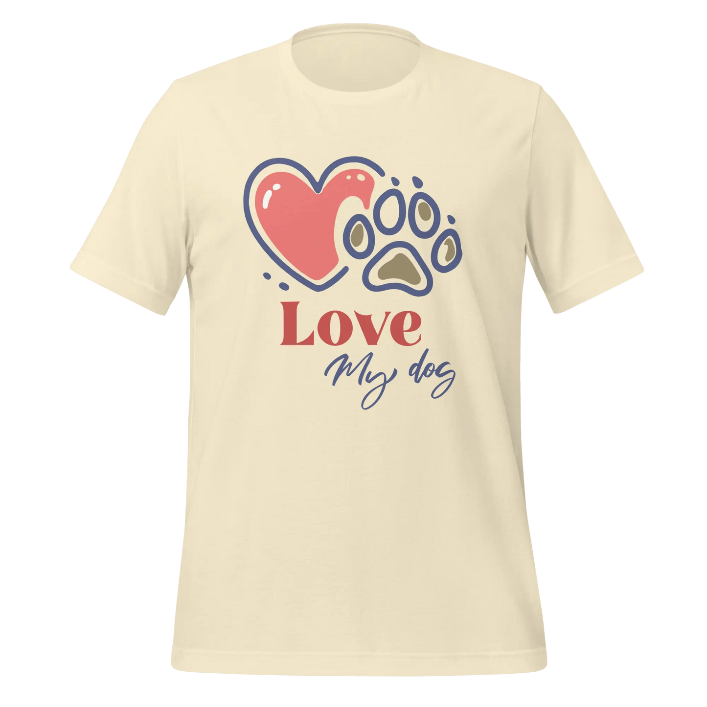 Love My Dog T-Shirt - Dog Lover Tee "Love My Dog". - PrintsDog