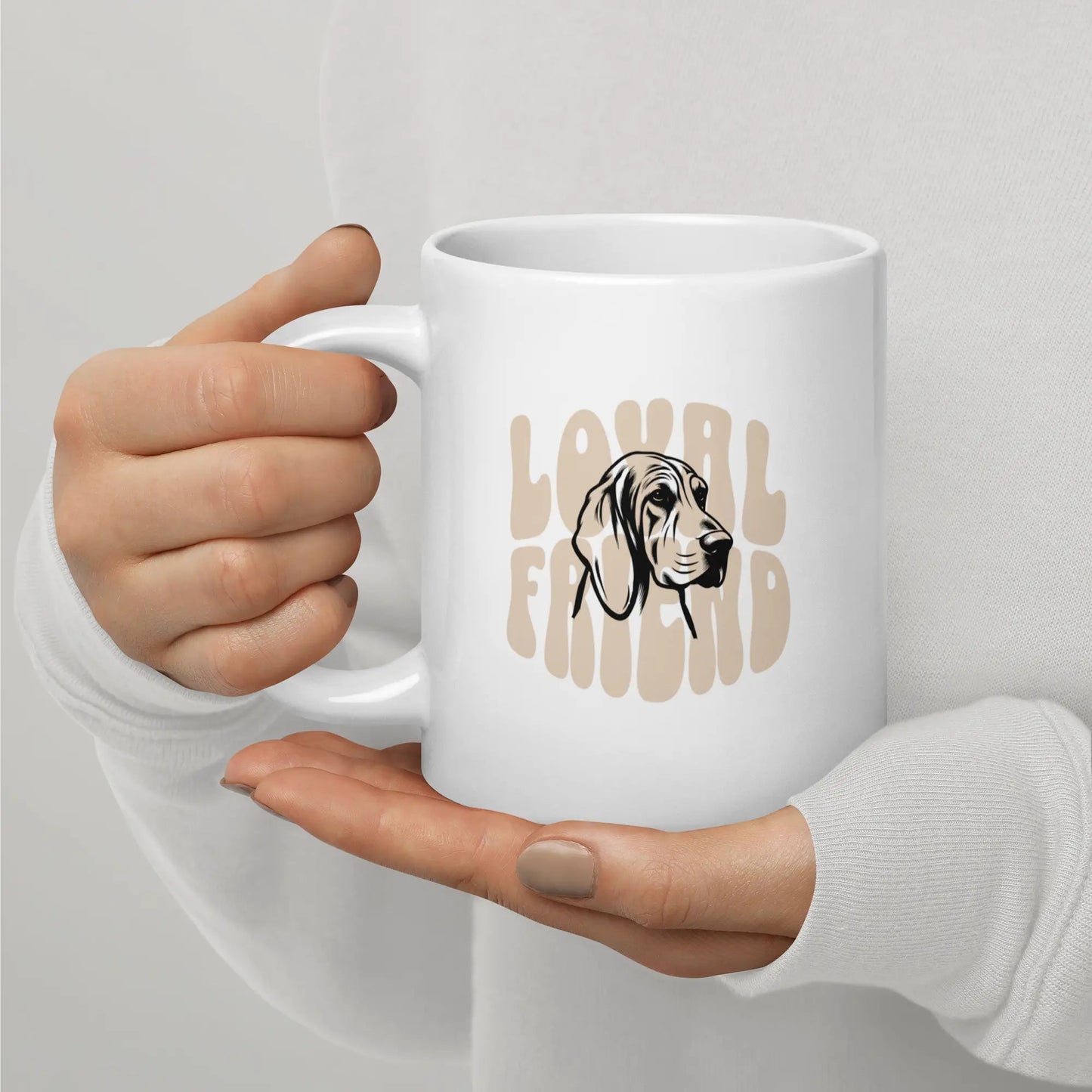 Loyal Friend Mug - Ceramic Coffee Cup Gift for Dog Lovers. - PrintsDog