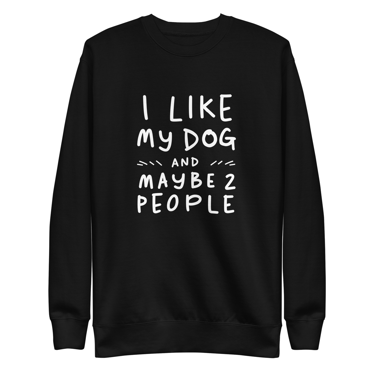 Funny Dog Lover Sweatshirt – I Like My Dog and Maybe 2 People.