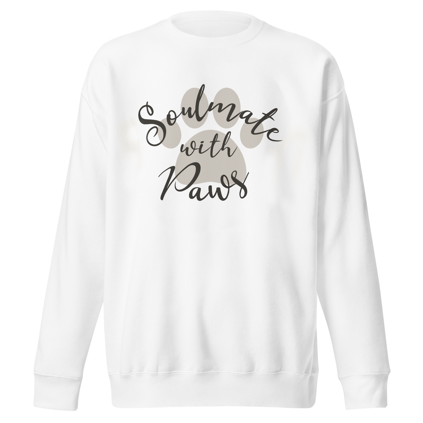 Soulmate with Paws Sweatshirt – Cute Design for Dog Lovers.