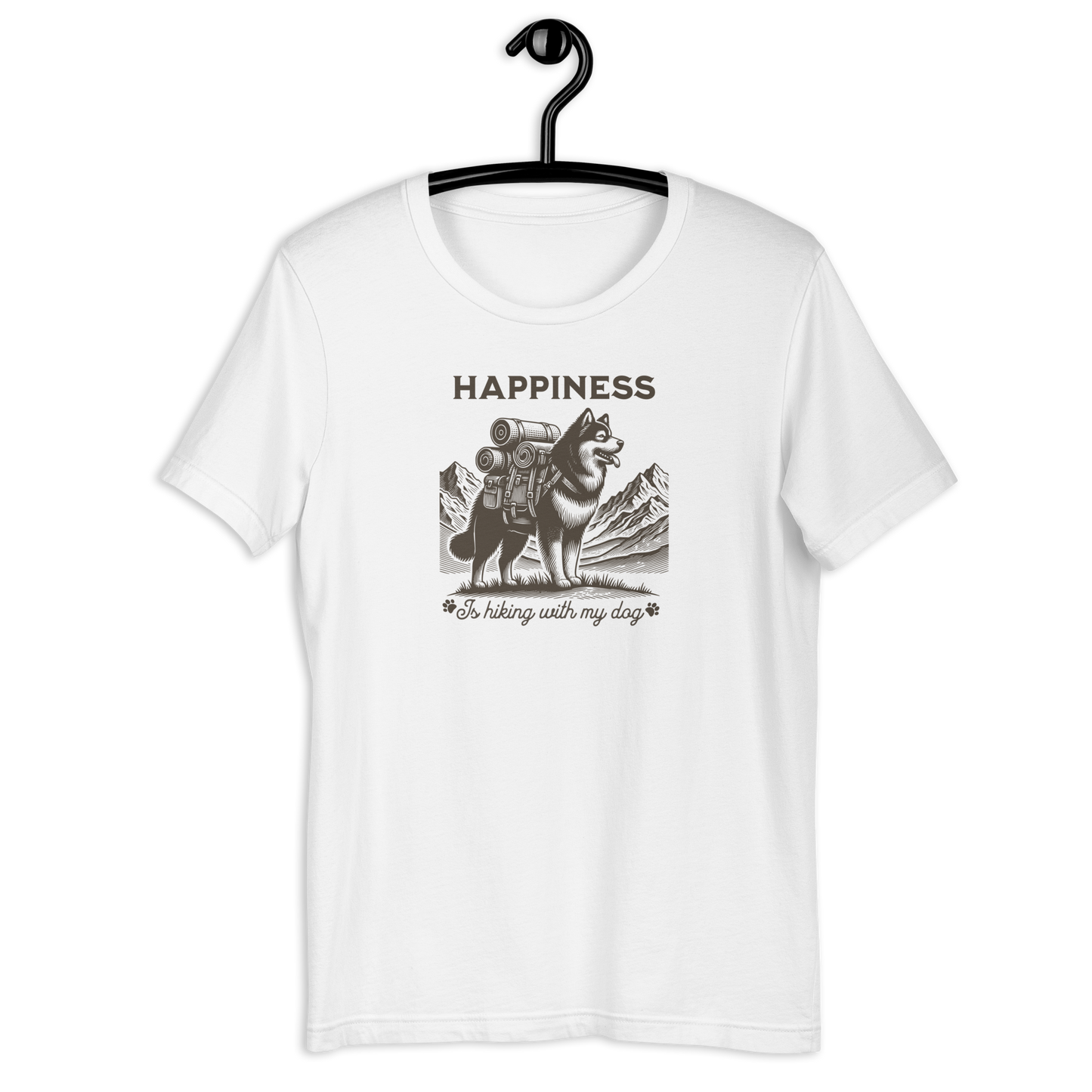 Happiness is hiking with my dog T-Shirt.