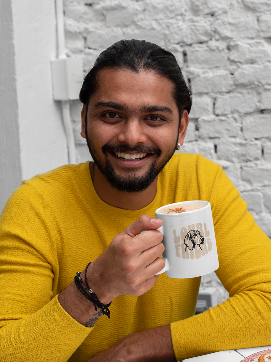 Loyal Friend Mug – Ceramic Dog Lover Cup.