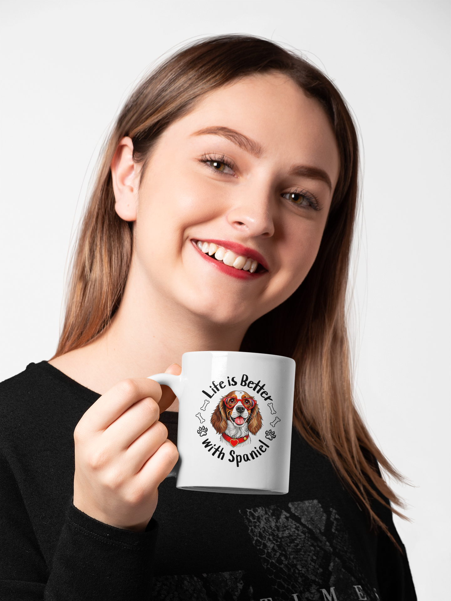 Life is Better with Spaniel - Ceramic Mug for Dog Lovers.
