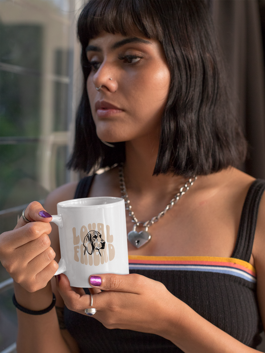 Loyal Friend Mug – Ceramic Dog Lover Cup.