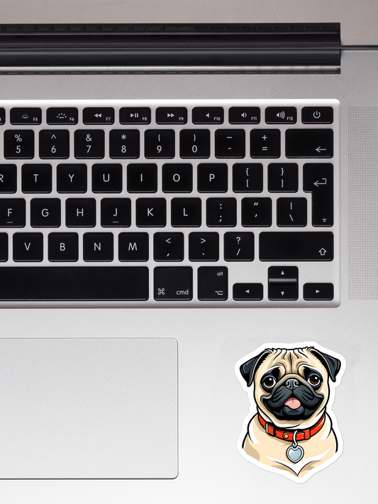 Cute Pug Sticker.