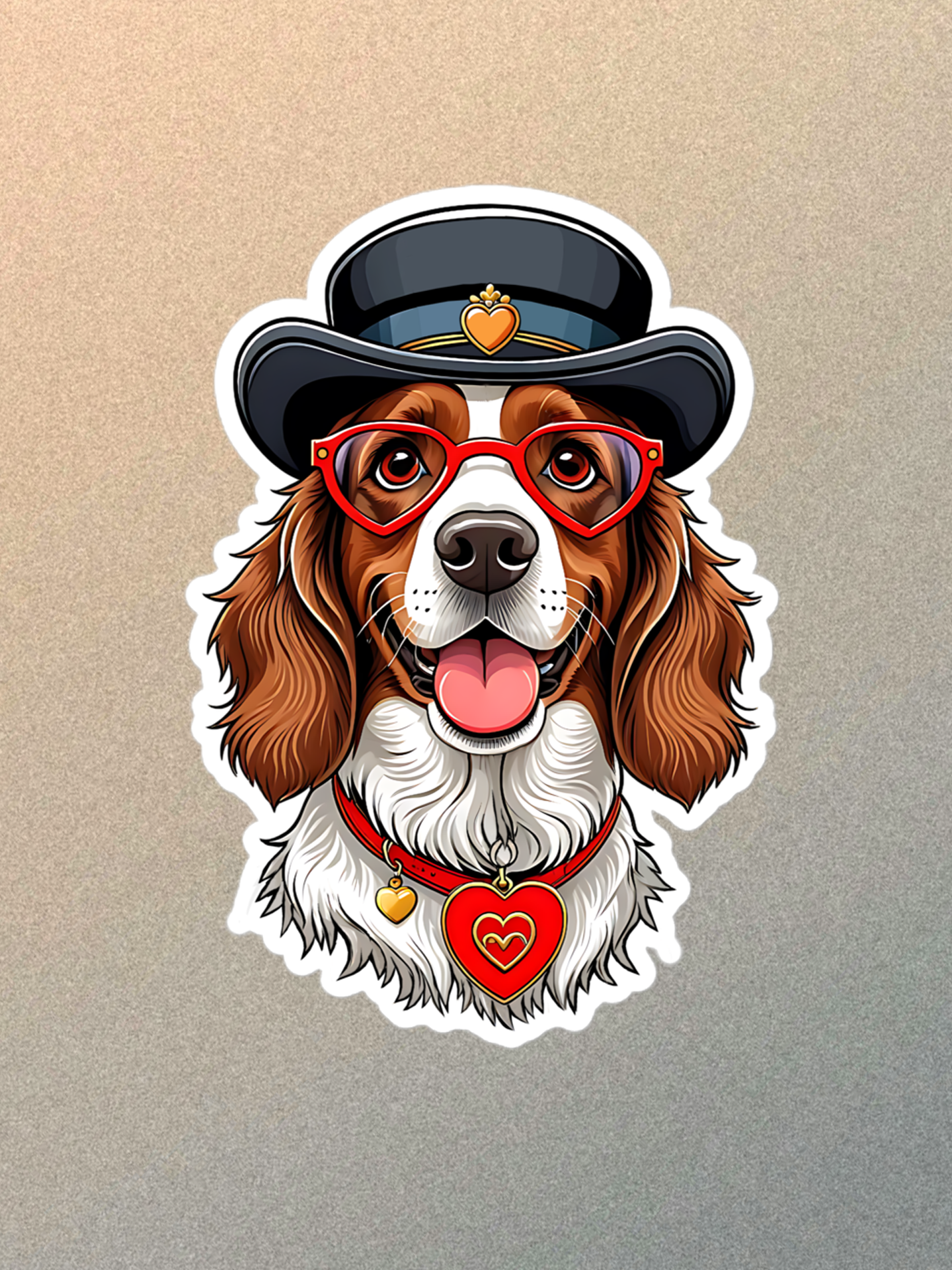 Spaniel in a Top Hat Stickers.