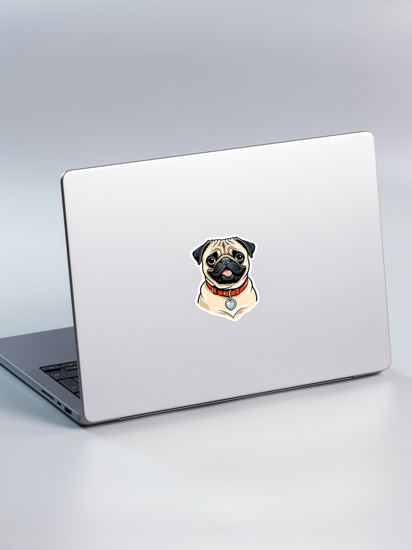 Cute Pug Sticker.