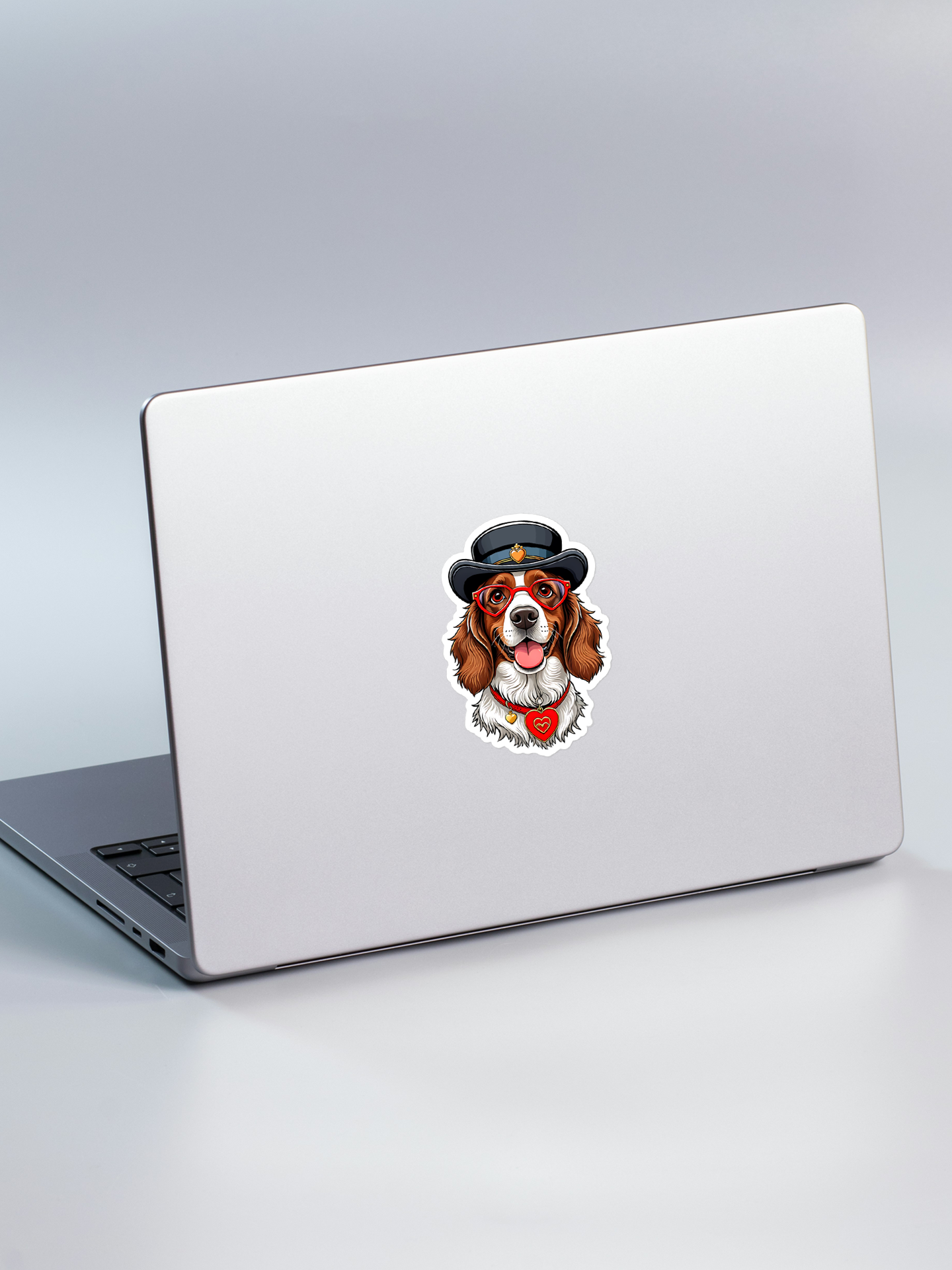 Spaniel in a Top Hat Stickers.