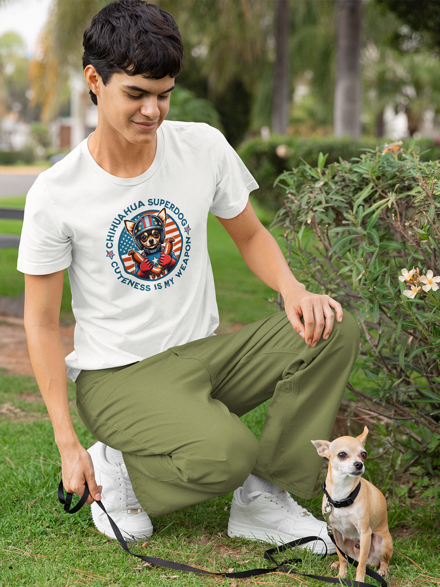 Chihuahua T-Shirt - "Chihuahua Superdog" Funny Dog Lover Tee.