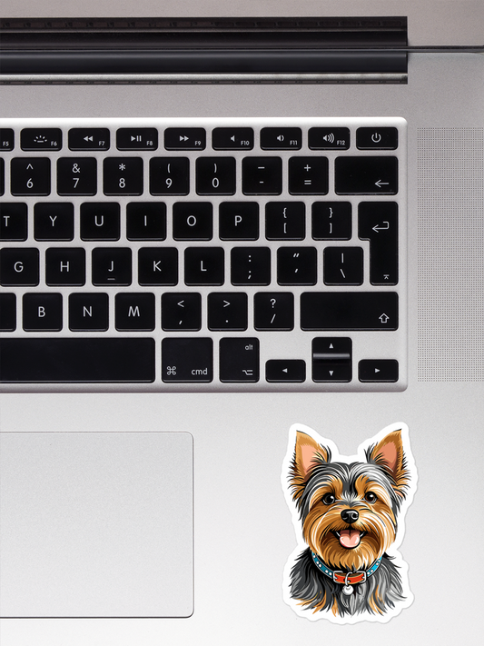 Yorkie Sticker - Charming Decor for Laptops and Notebooks.