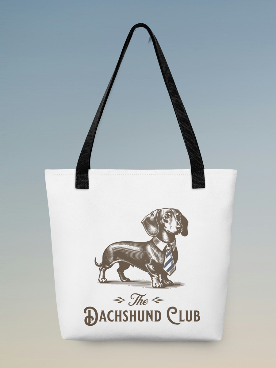 The Dachshund Club Tote Bag – Vintage Dachshund Design for Dog Lovers.
