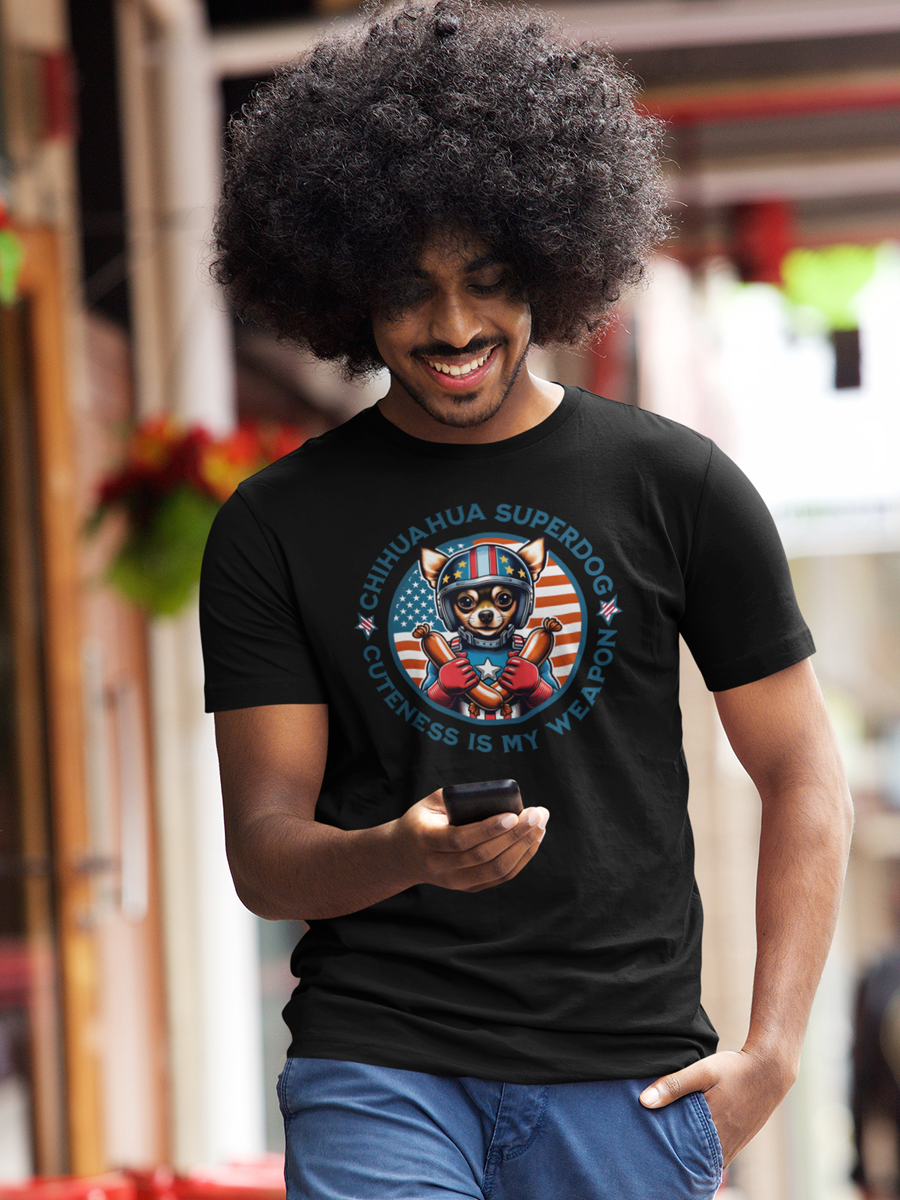 Chihuahua T-Shirt - "Chihuahua Superdog" Funny Dog Lover Tee.