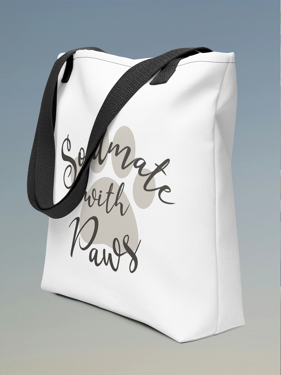 Soulmate with Paws Tote – Sweet Everyday Bag for True Dog Lovers.
