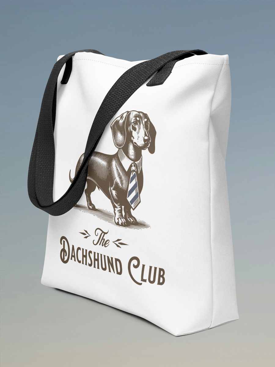 The Dachshund Club Tote Bag – Vintage Dachshund Design for Dog Lovers.