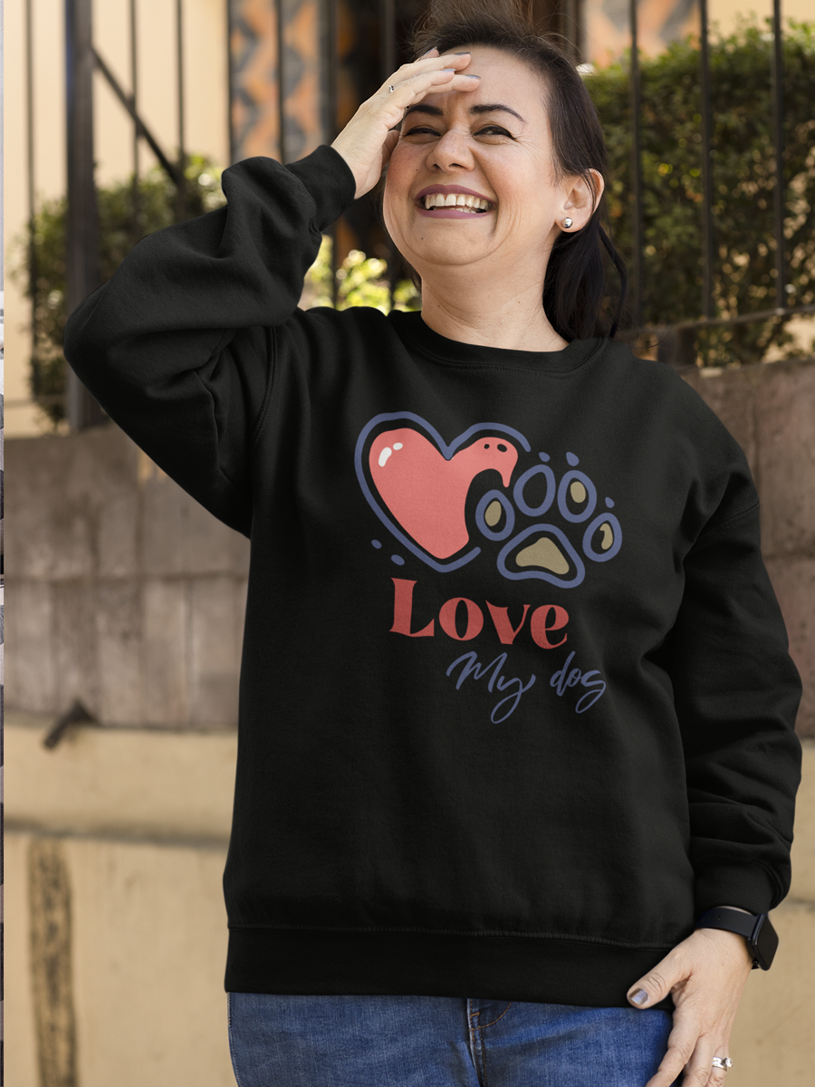 Love My Dog Sweatshirt – Cozy Gift for True Dog Lovers.
