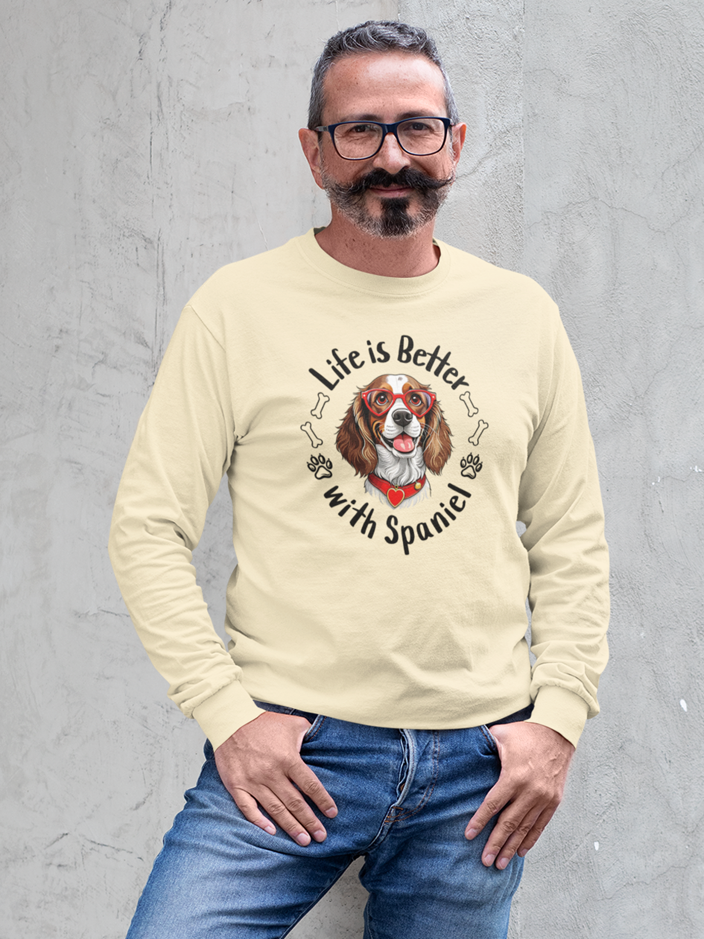 Life is Better with Spaniel Sweatshirt.
