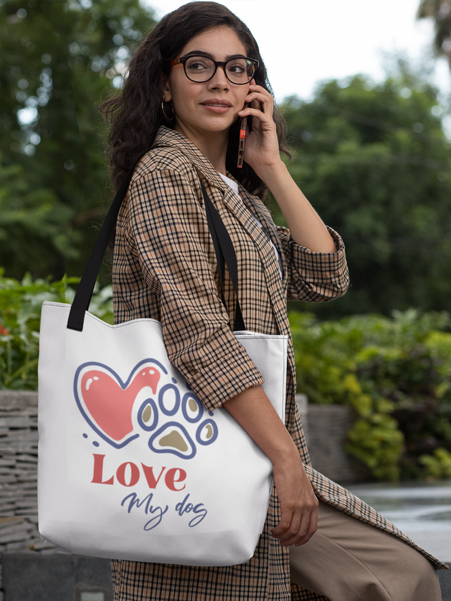 Love My Dog Tote – Stylish Everyday Bag for Dog Lovers.