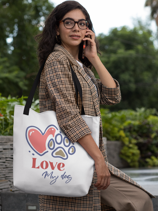 Love my Dog Tote Bag.