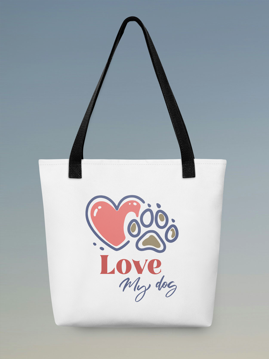 Love My Dog Tote – Stylish Everyday Bag for Dog Lovers.