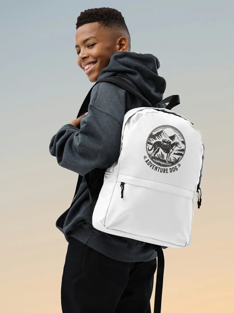 Adventure Dog Backpack - Vintage Mountain Dog Design for Outdoor Explorers. - PrintsDog