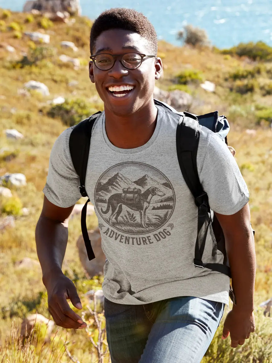 Adventure Dog T-Shirt - Dog Lover Tee "Adventure Awaits With My Dog". - PrintsDog
