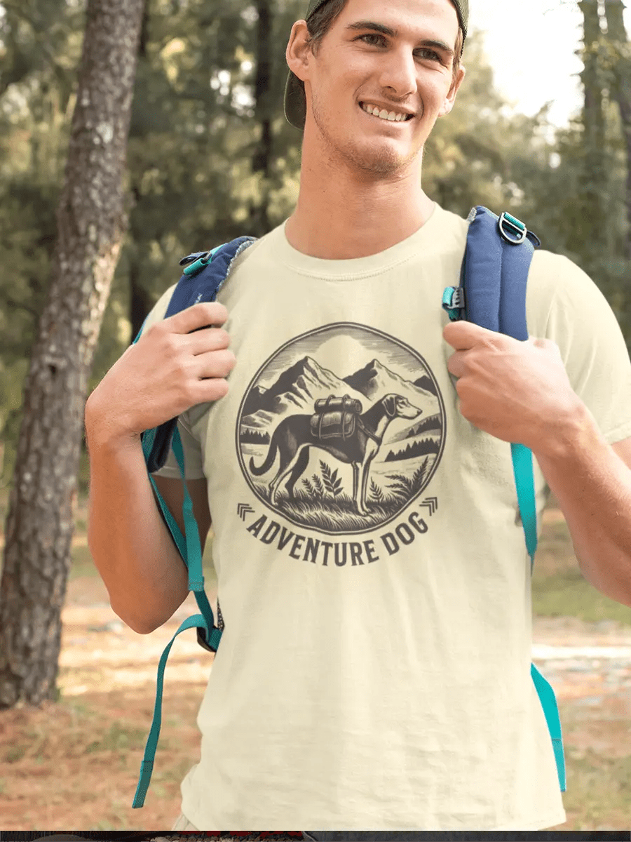 Adventure Dog T-Shirt - Dog Lover Tee "Adventure Awaits With My Dog". - PrintsDog