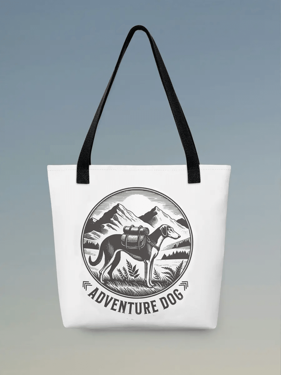 Adventure Dog Tote Bag - Cute Travel Dog Design for Daily Use. - PrintsDog