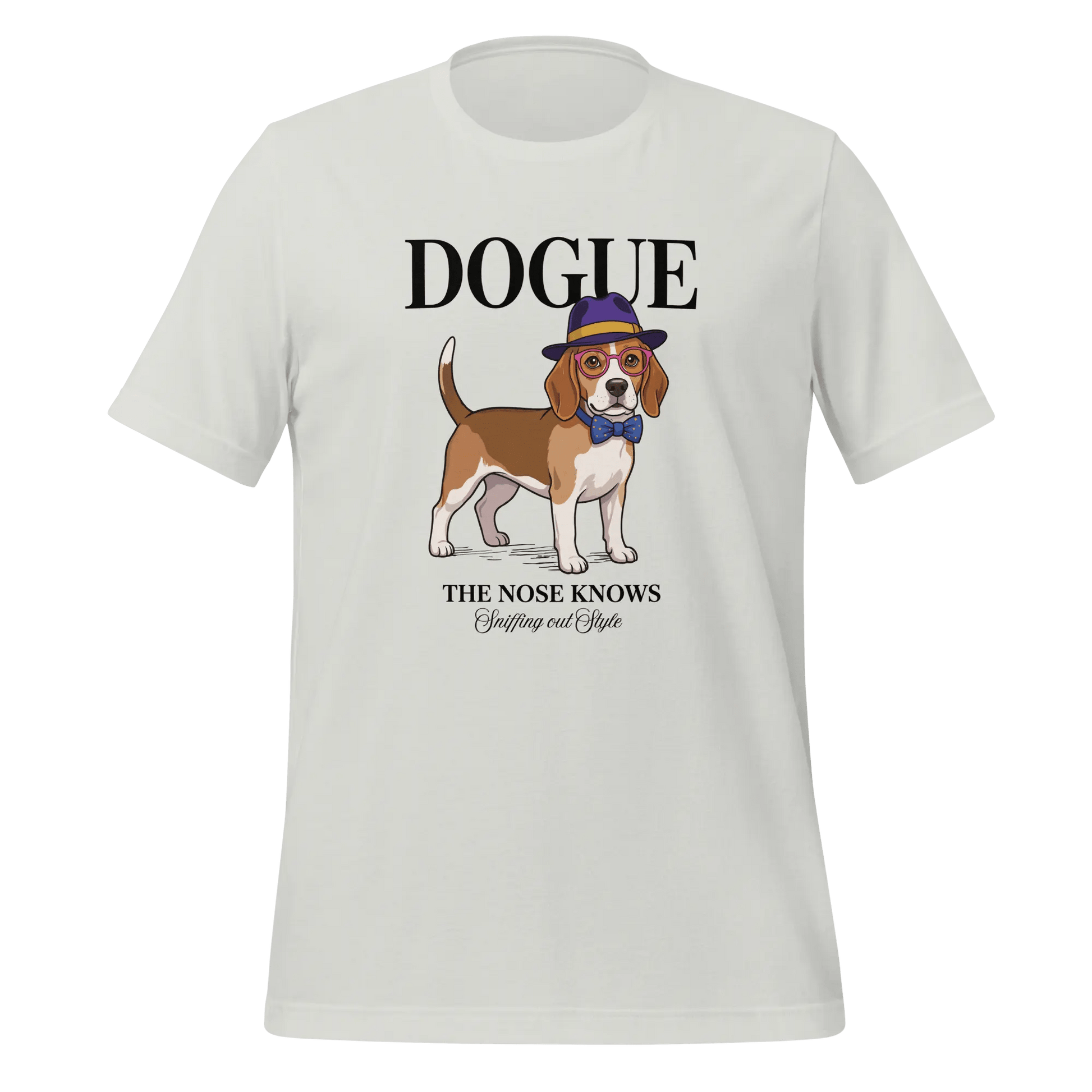 Beagle T-Shirt - Stylish Dog Lover Tee 'Dogue - The Nose Knows' - PrintsDog