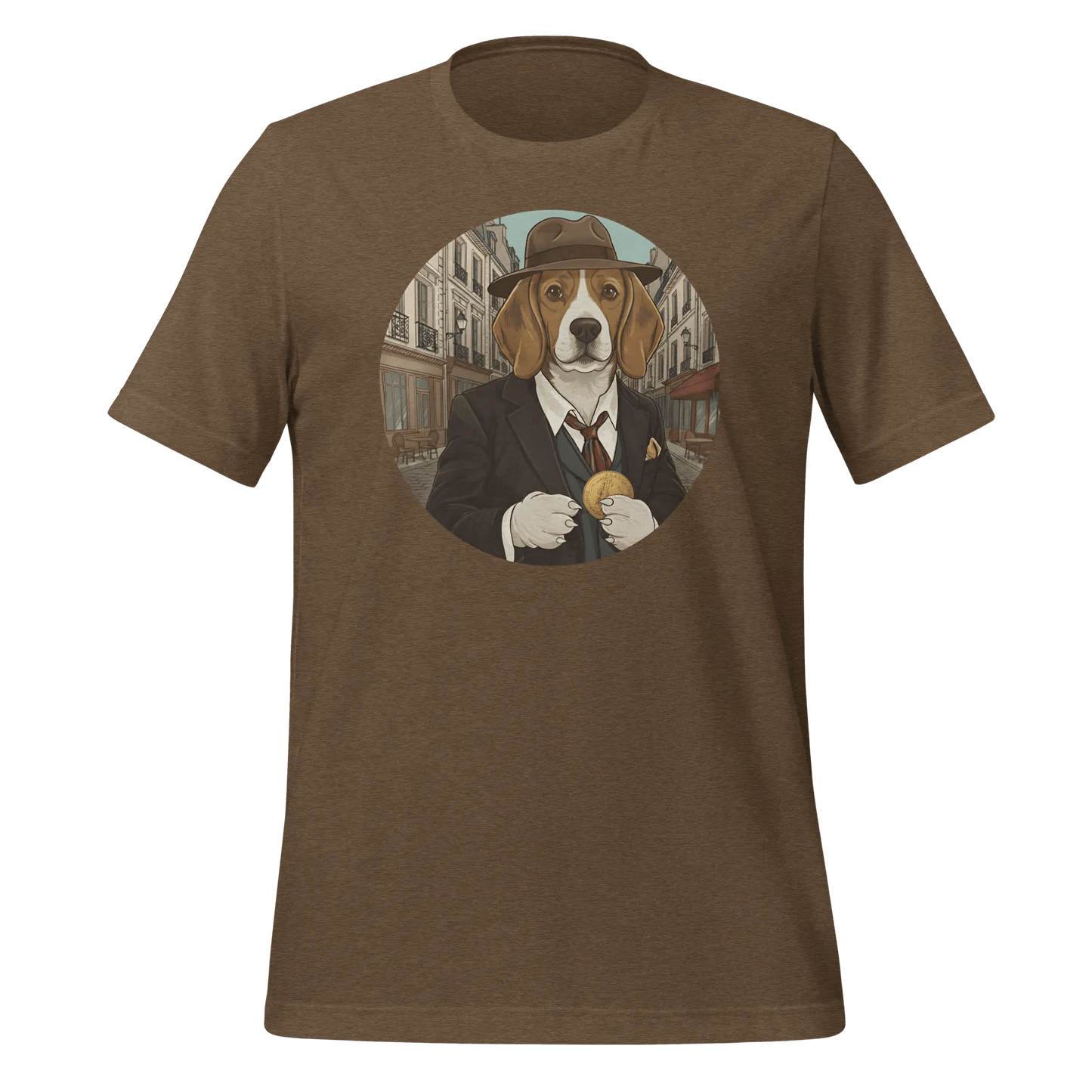 Beagle T-Shirt - Vintage Paris Dog Lover Tee "Bonjour Beagle" - PrintsDog