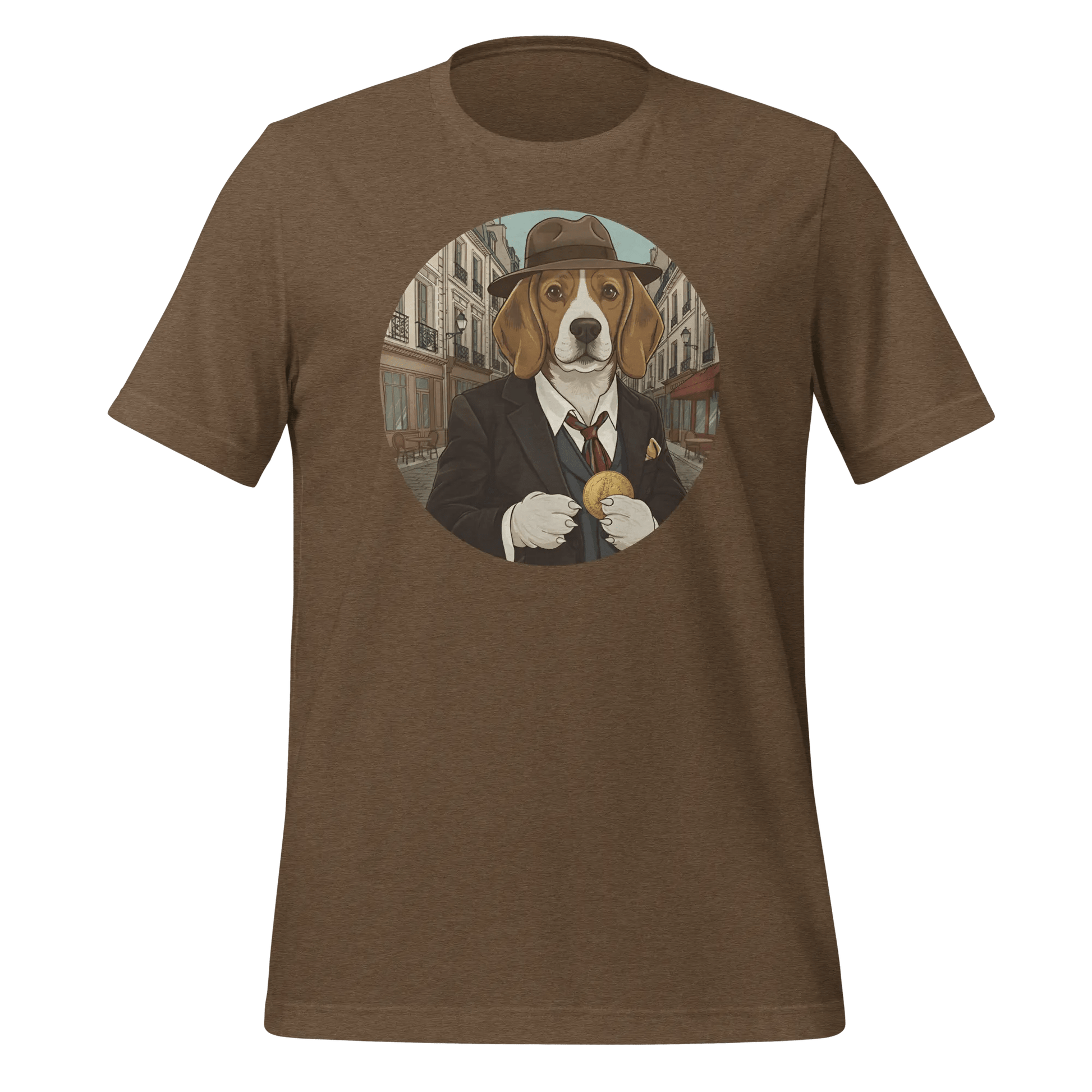 Beagle T-Shirt - Vintage Paris Dog Lover Tee "Bonjour Beagle" - PrintsDog