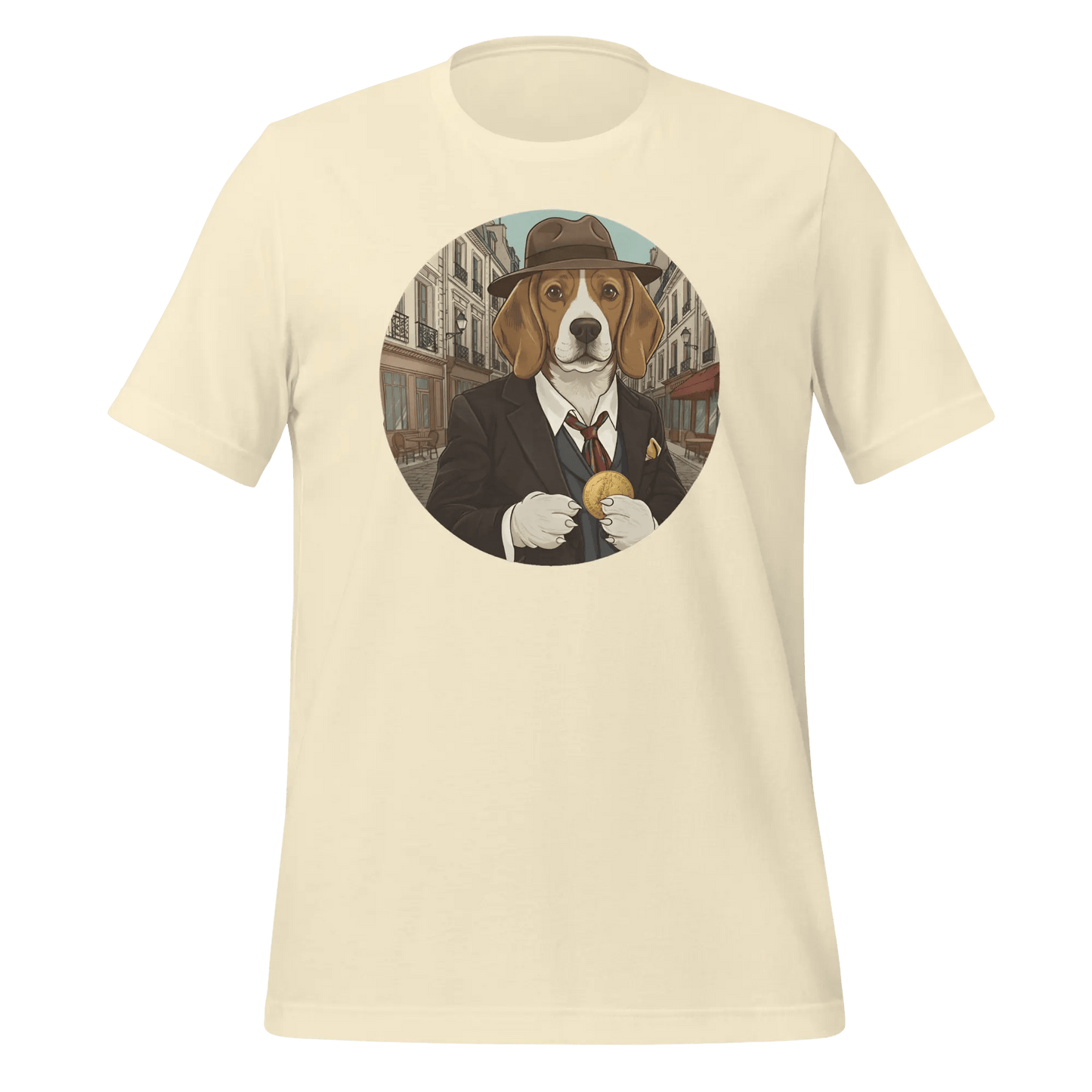 Beagle T-Shirt - Vintage Paris Dog Lover Tee "Bonjour Beagle" - PrintsDog