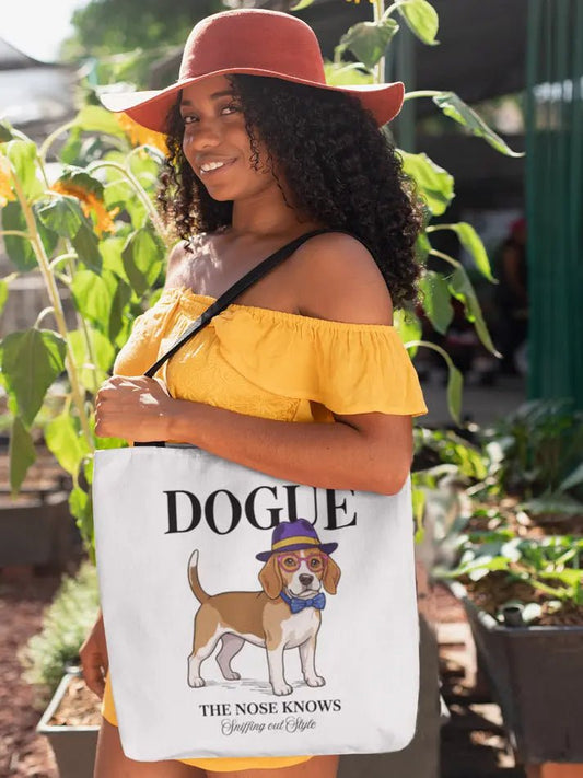 Beagle Tote Bag - The Nose Knows Design for Dog Lovers. - PrintsDog