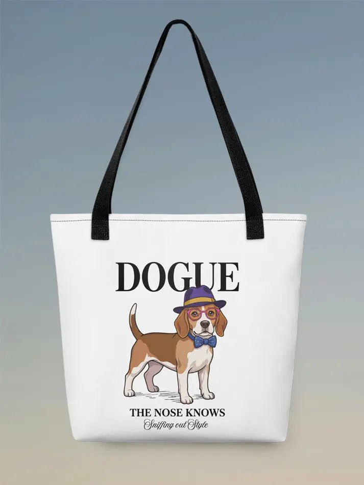 Beagle Tote Bag - The Nose Knows Design for Dog Lovers. - PrintsDog