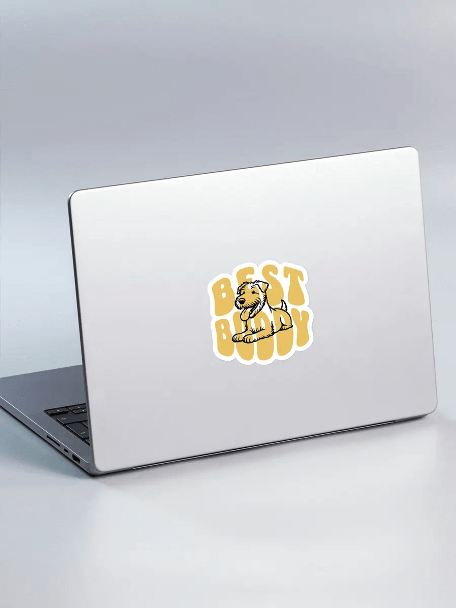 Best Buddy Dog Sticker - Waterproof Vinyl Decal for Laptop & Water Bottle. - PrintsDog